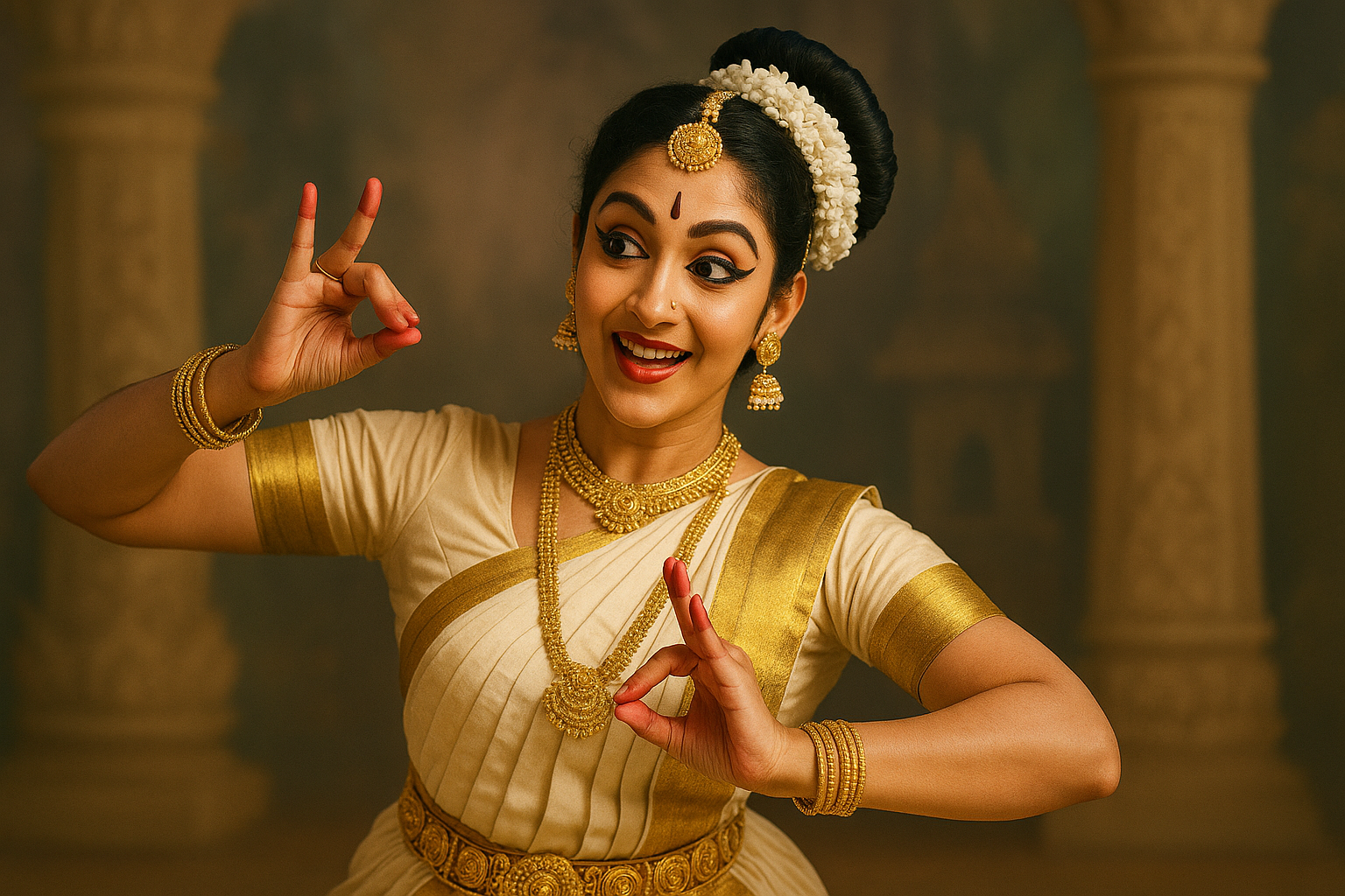 Mohiniyattam mudras and facial expressions tutorial